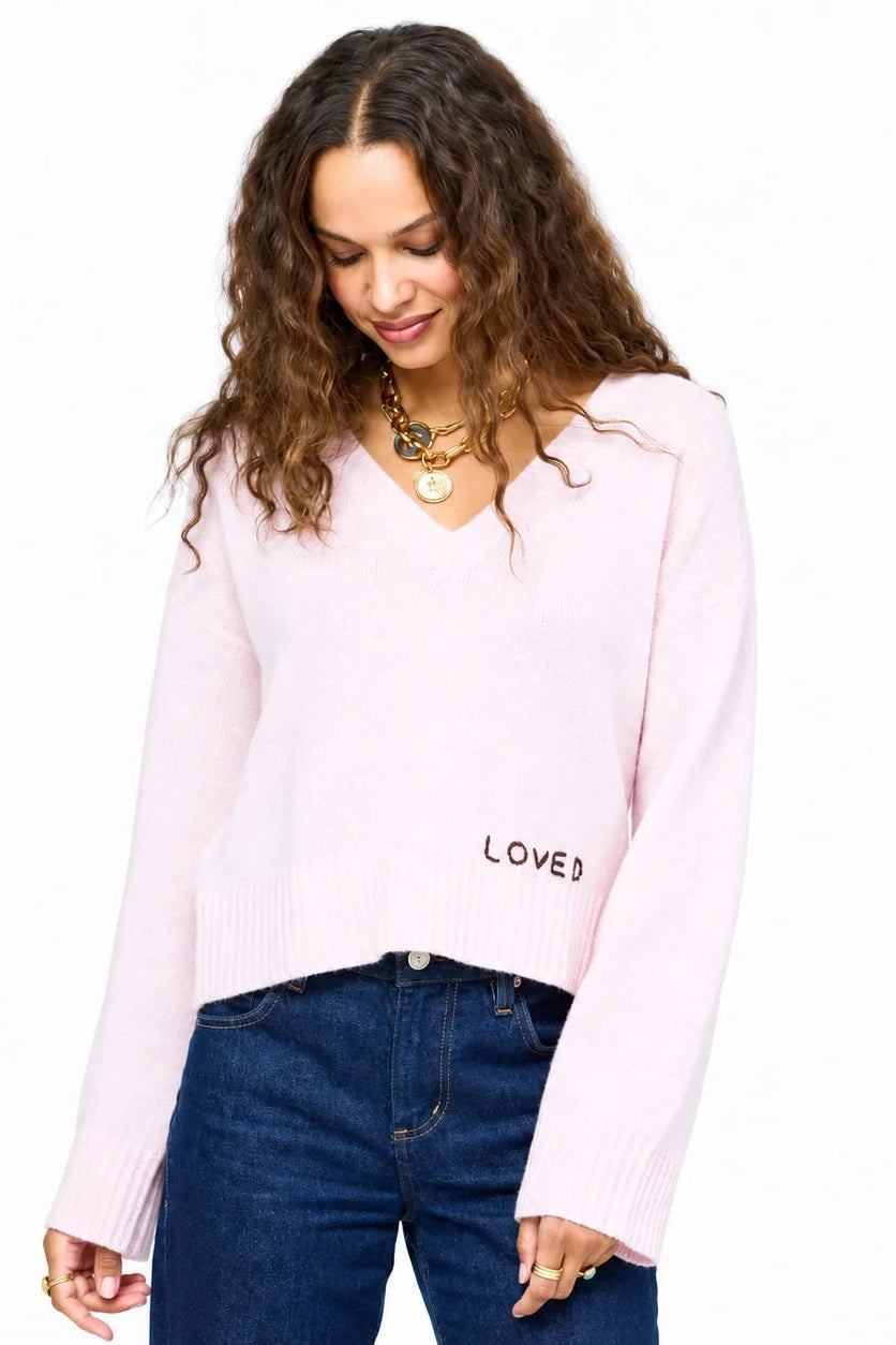 Saturday Cashmere Sweater in Hardly Pink