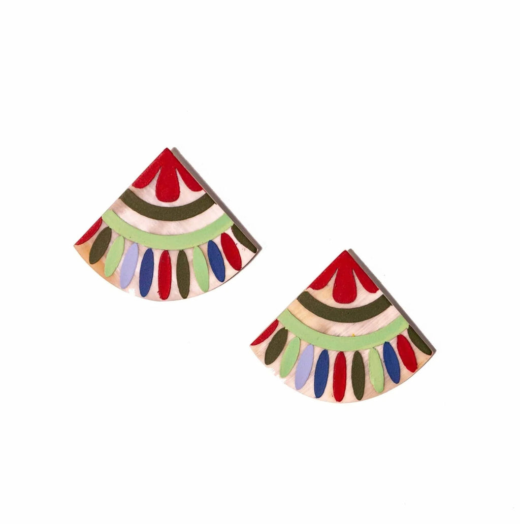 Fa la la Fan Tile Earrings**FINAL SALE**