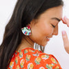 Fa la la Fan Tile Earrings**FINAL SALE**