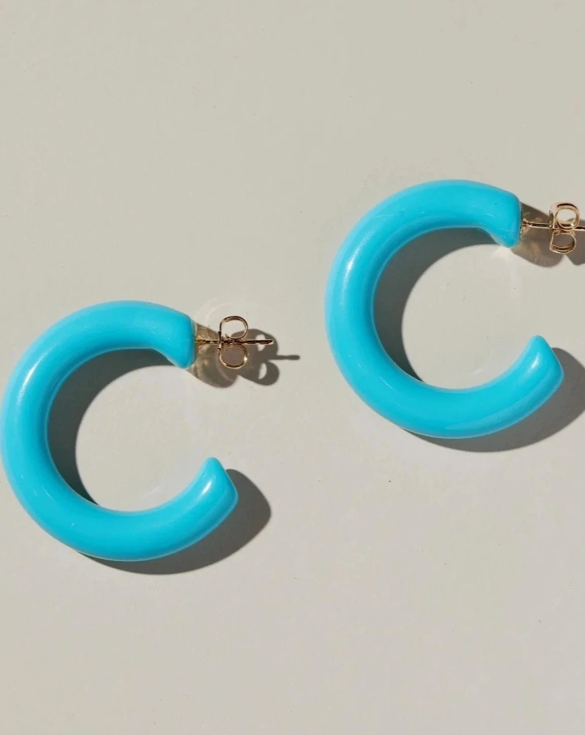 Turquoise Allegra Hoops