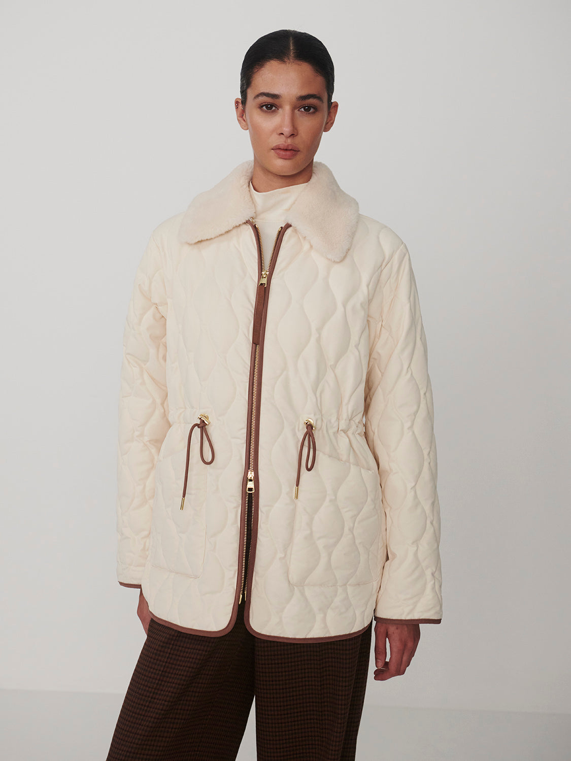 Bartley Quilted Jacket- Parchment