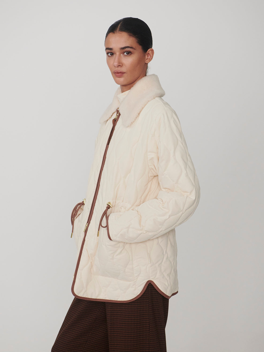 Bartley Quilted Jacket- Parchment