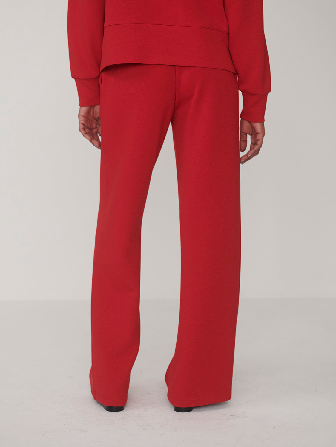The Wide Leg Pant 30"- Red Marl