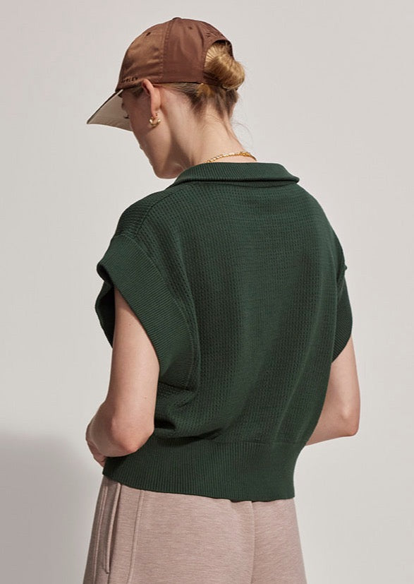 Fulton Cropped Knit- Forest Glade