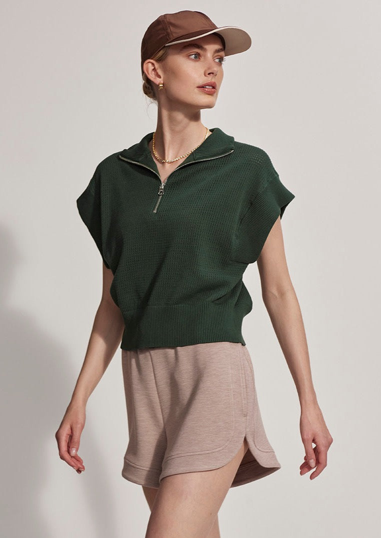Fulton Cropped Knit- Forest Glade