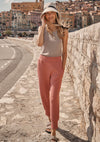 The Slim Cuff Pant- Withered Rose