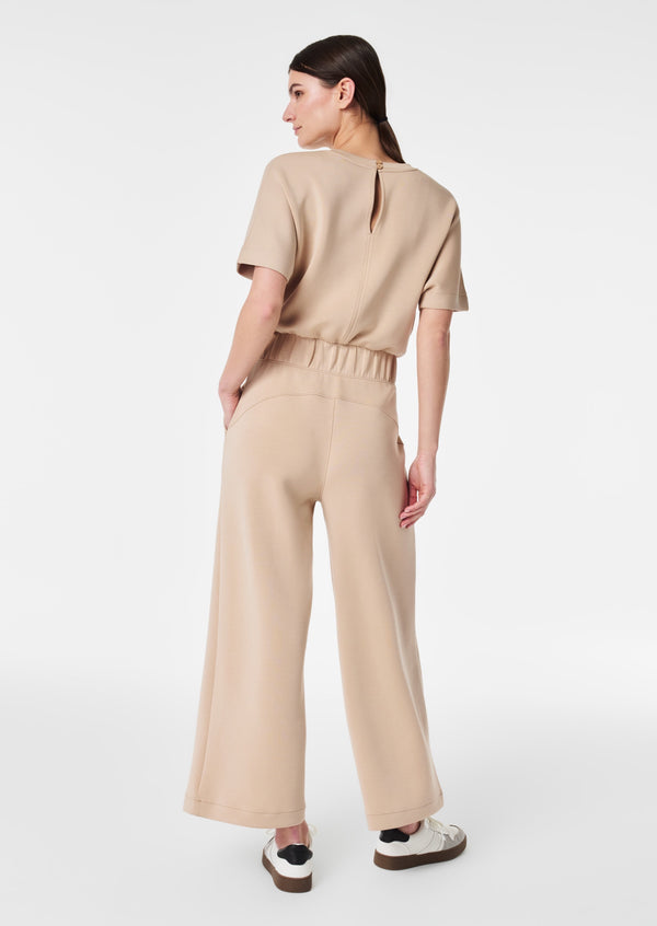 Airessentials Cropped Wide Leg Jumpsuit- Tahini