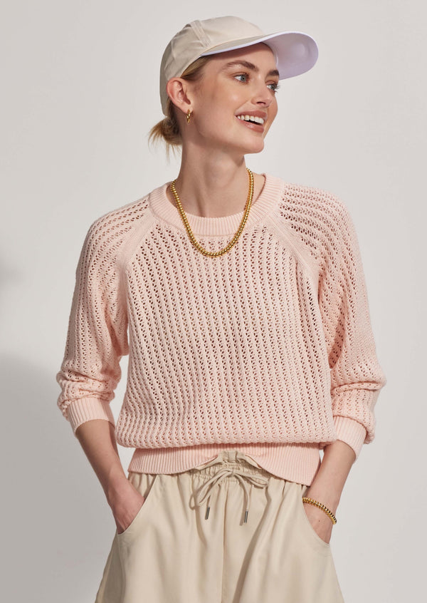 Clay Knit Sweater- Silver Peony