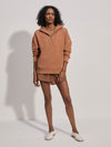 Colebrook Half Zip Sweatshirt- Pecan Brown