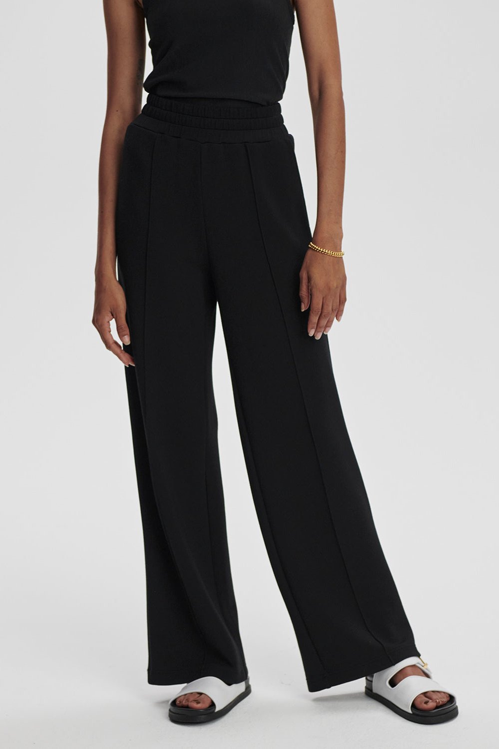 The Wide Leg Pant 30"—Black