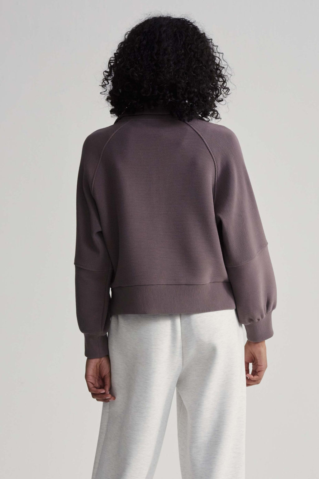 Milano Half Zip Sweatshirt- Cocoa Berry