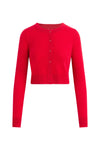 The Dani Cashmere Cardigan- Holiday Red