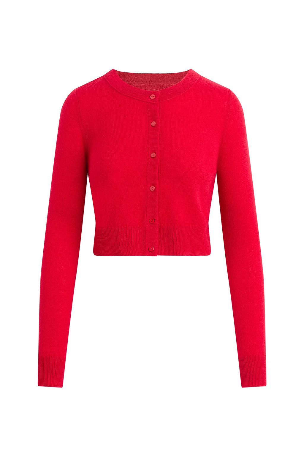 The Dani Cashmere Cardigan- Holiday Red