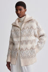 Brooke Fairisle Knit Jacket- Ivory Mountain