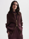 Tessa Knit Jacket- Deep Mahogany