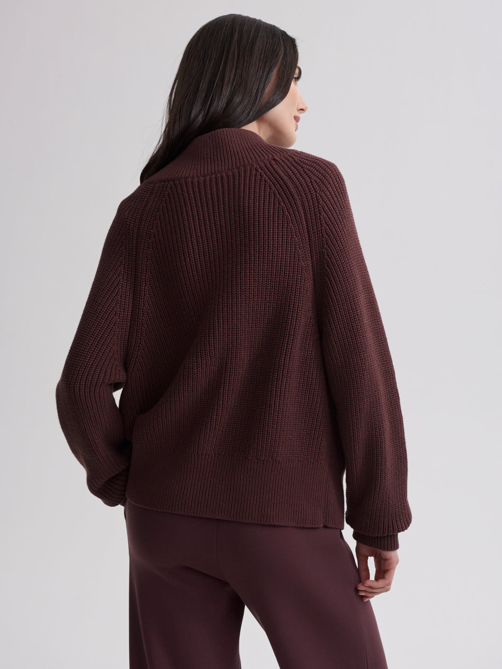 Tessa Knit Jacket- Deep Mahogany