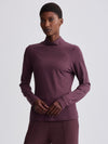 Astrid Fitted Long Sleeve Top- Huckleberry