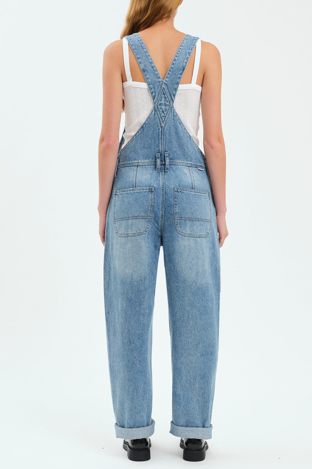 Canyon Barrel Leg Denim Overalls- Plot Twist