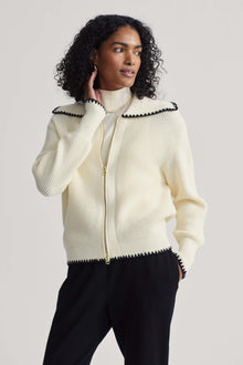 Sibley Soft Knit Jacket- Egret