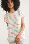 Swing Crew Tee- Rainbow Stripe