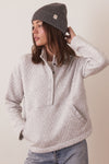 Corbet Funnel Neck Pullover- Light Heather Grey