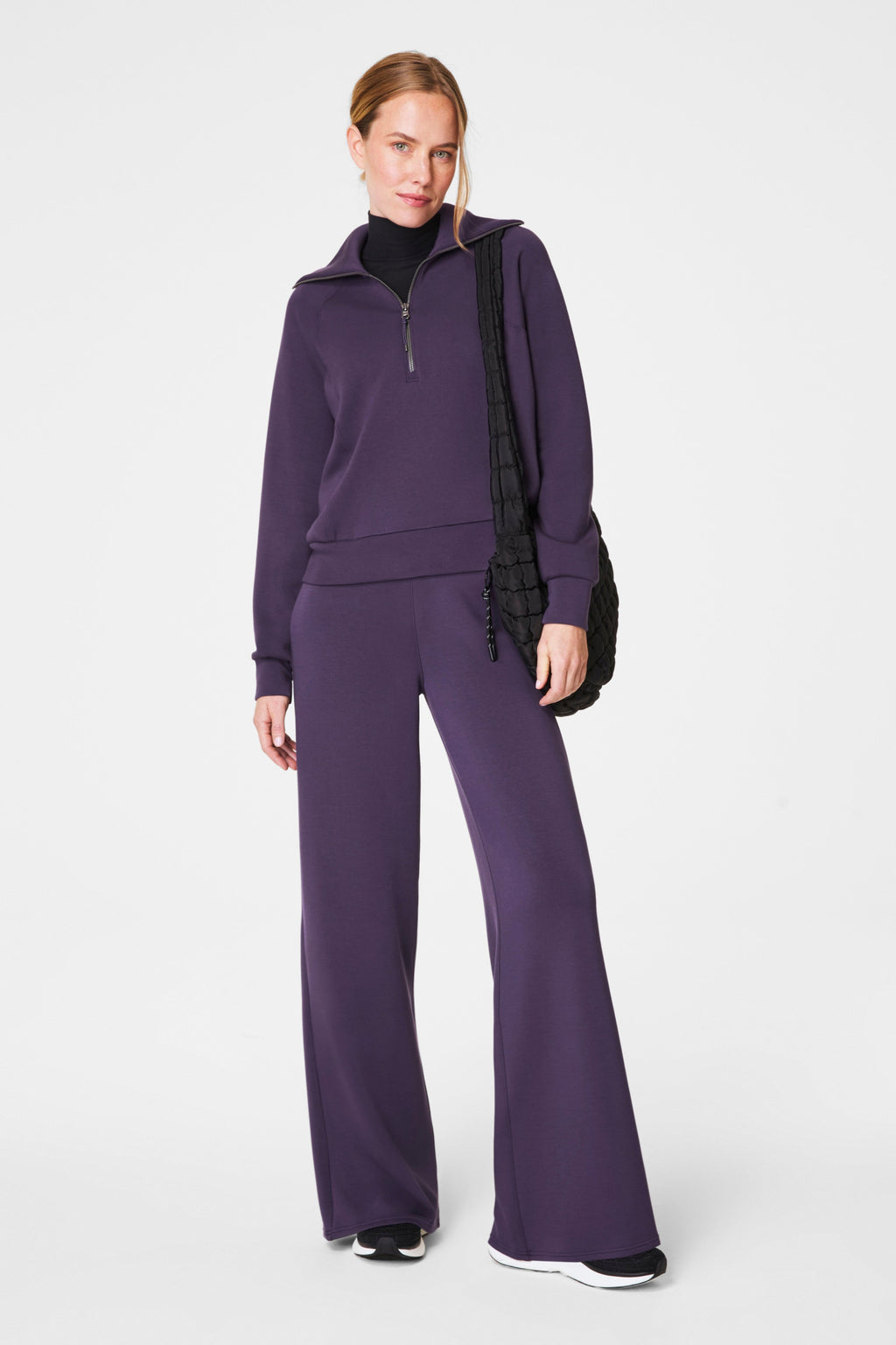 Airessentials Half Zip Sweatshirt- Aubergine