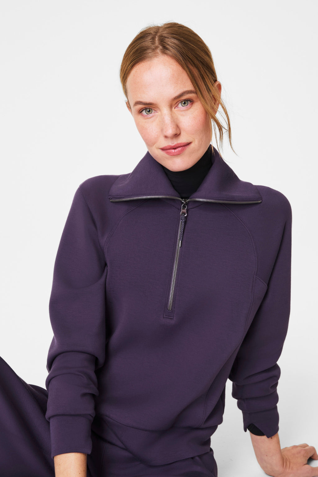 Airessentials Half Zip Sweatshirt- Aubergine