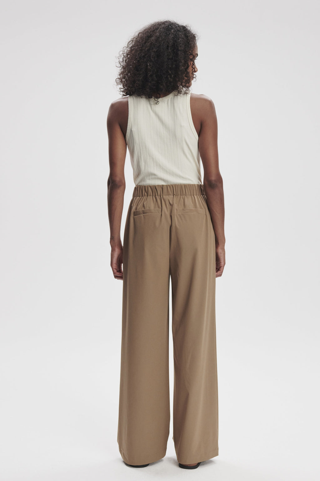 Kayson Wide Leg 29.5" Pant- Taupe Stone