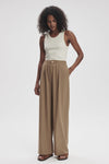 Kayson Wide Leg 29.5" Pant- Taupe Stone