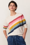 Icon Sweater- Oatmeal Rainbow