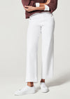 Stretch Twill Cropped Wide Leg Pant- Bright White