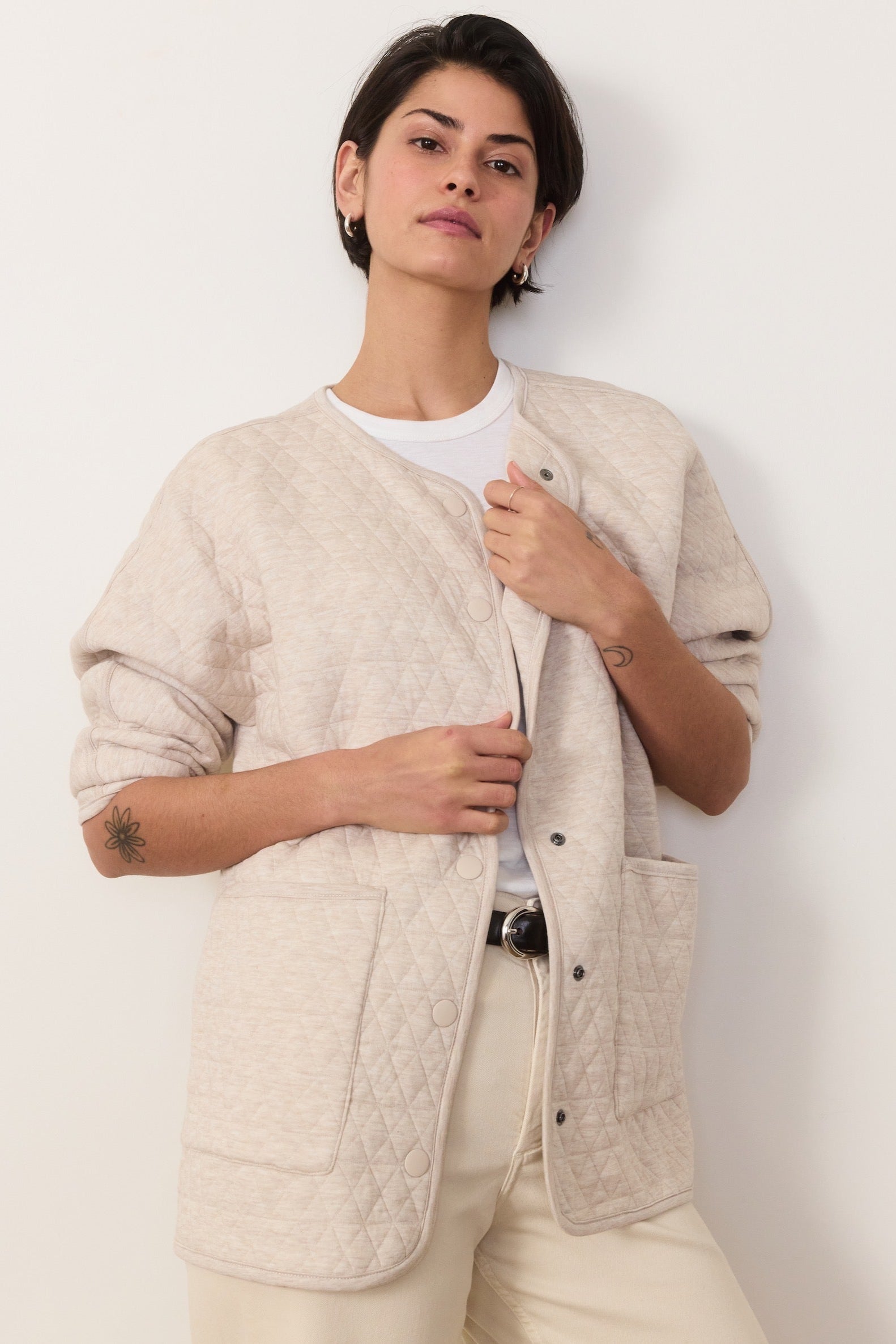 Corbet Quilted Liner Jacket- Warm Oatmeal **Final Sale**