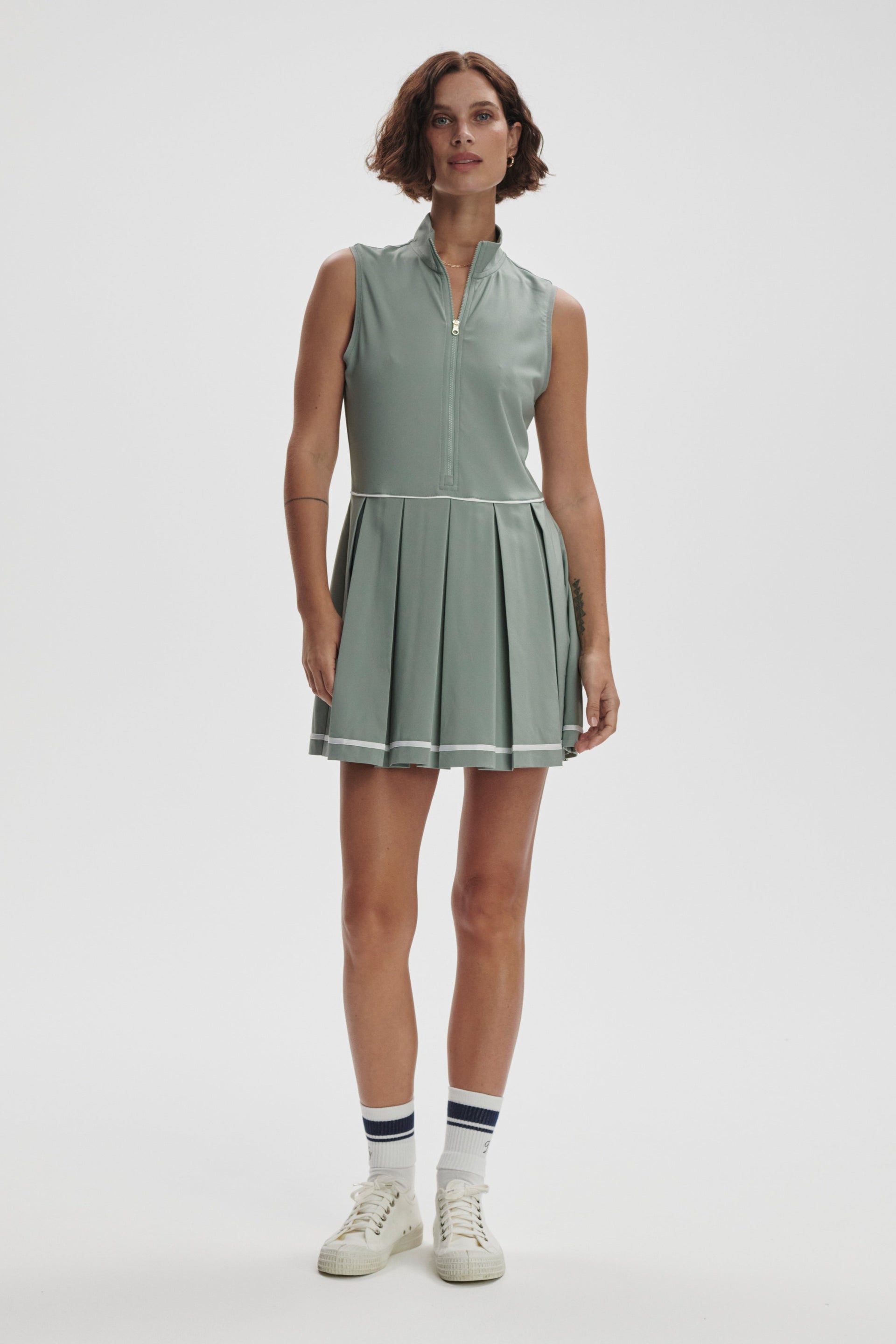 Dalton Court Dress- Cool Sage
