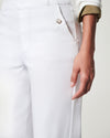 Stretch Twill Cropped Wide Leg Pant- Bright White