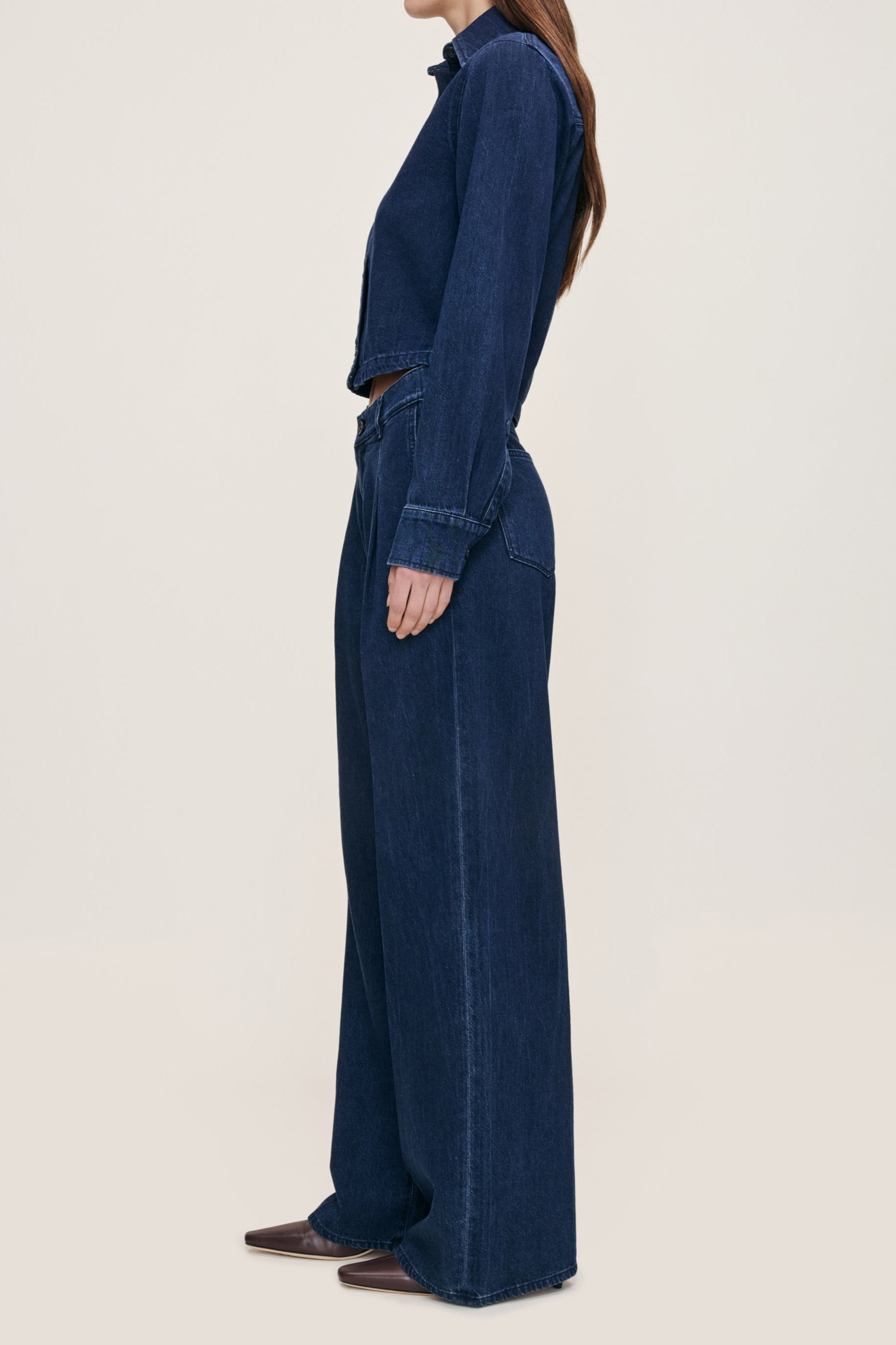 Isabel Low Rise Wide Leg- Rain Storm