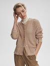 Kris Relaxed Fit Knit Cardigan- Light Taupe