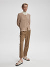 Kris Relaxed Fit Knit Cardigan- Light Taupe
