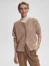 Kris Relaxed Fit Knit Cardigan- Light Taupe