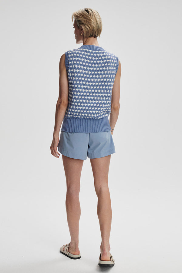 Antonella Knit Vest- Infinity Blue