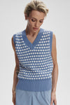Antonella Knit Vest- Infinity Blue