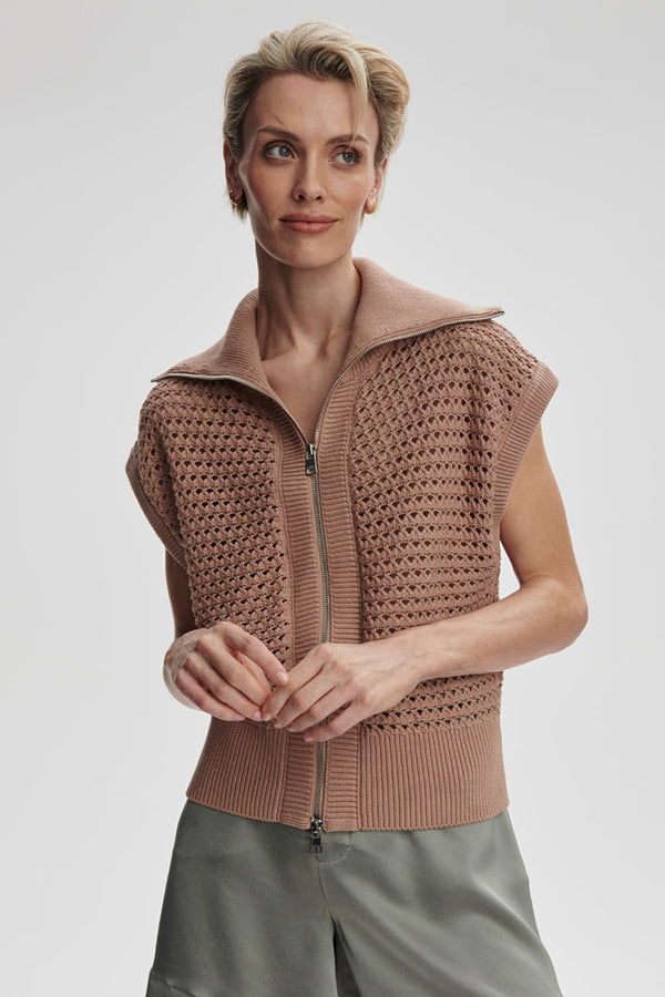 Liliana Knit Gilet- Chanterelle