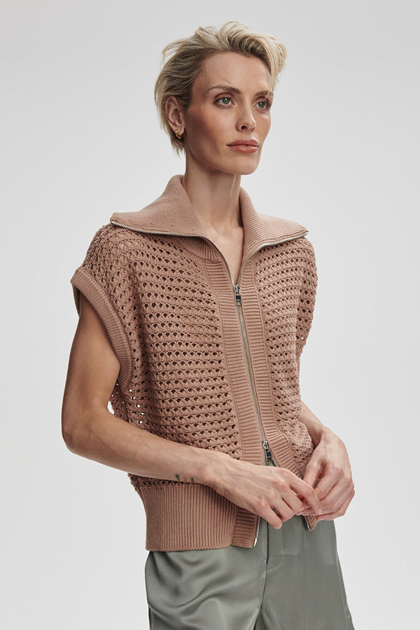 Liliana Knit Gilet- Chanterelle