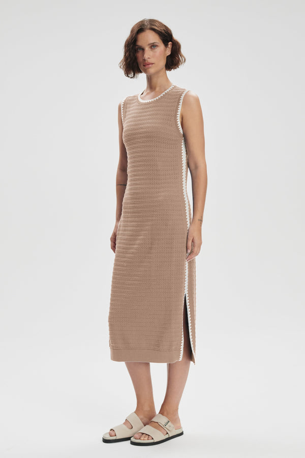 Dwight Tank Knit Dress- Light Taupe
