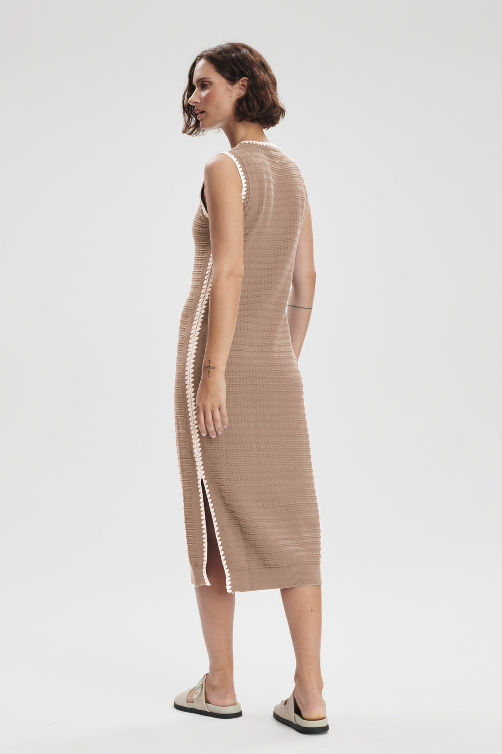 Dwight Tank Knit Dress- Light Taupe