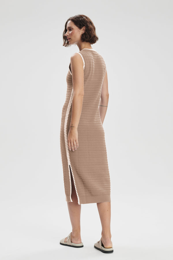 Dwight Tank Knit Dress- Light Taupe