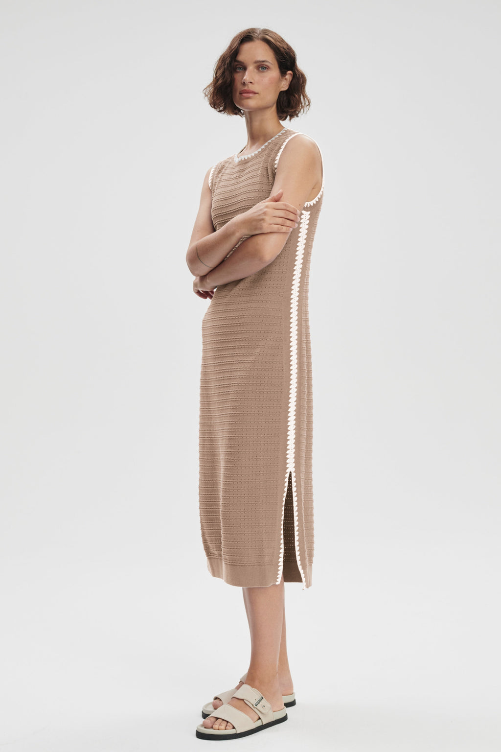Dwight Tank Knit Dress- Light Taupe