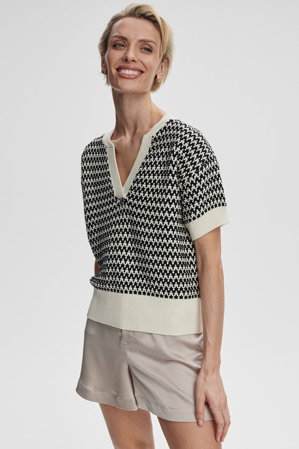 Dora Knit Top- Egret