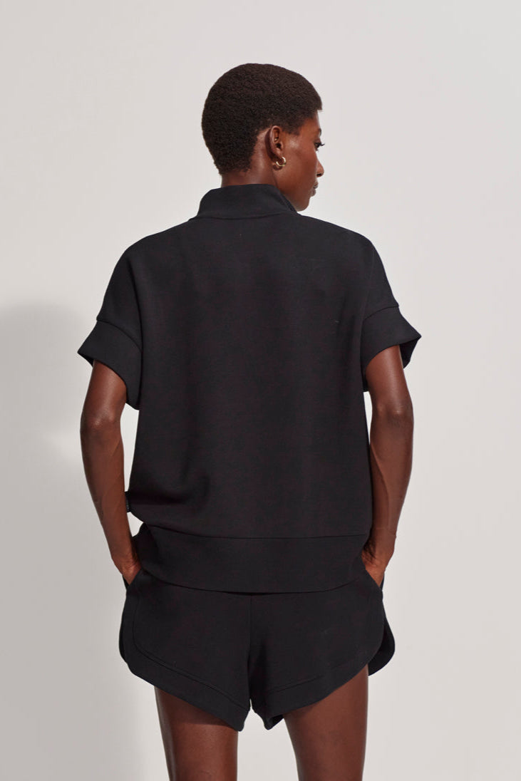 Ritchie Short Sleeve Sweatshirt- Black