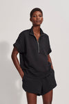 Ritchie Short Sleeve Sweatshirt- Black