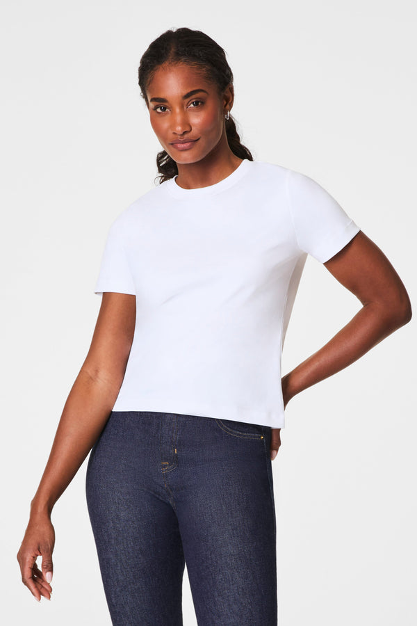 Cotton Crewneck Tee- White